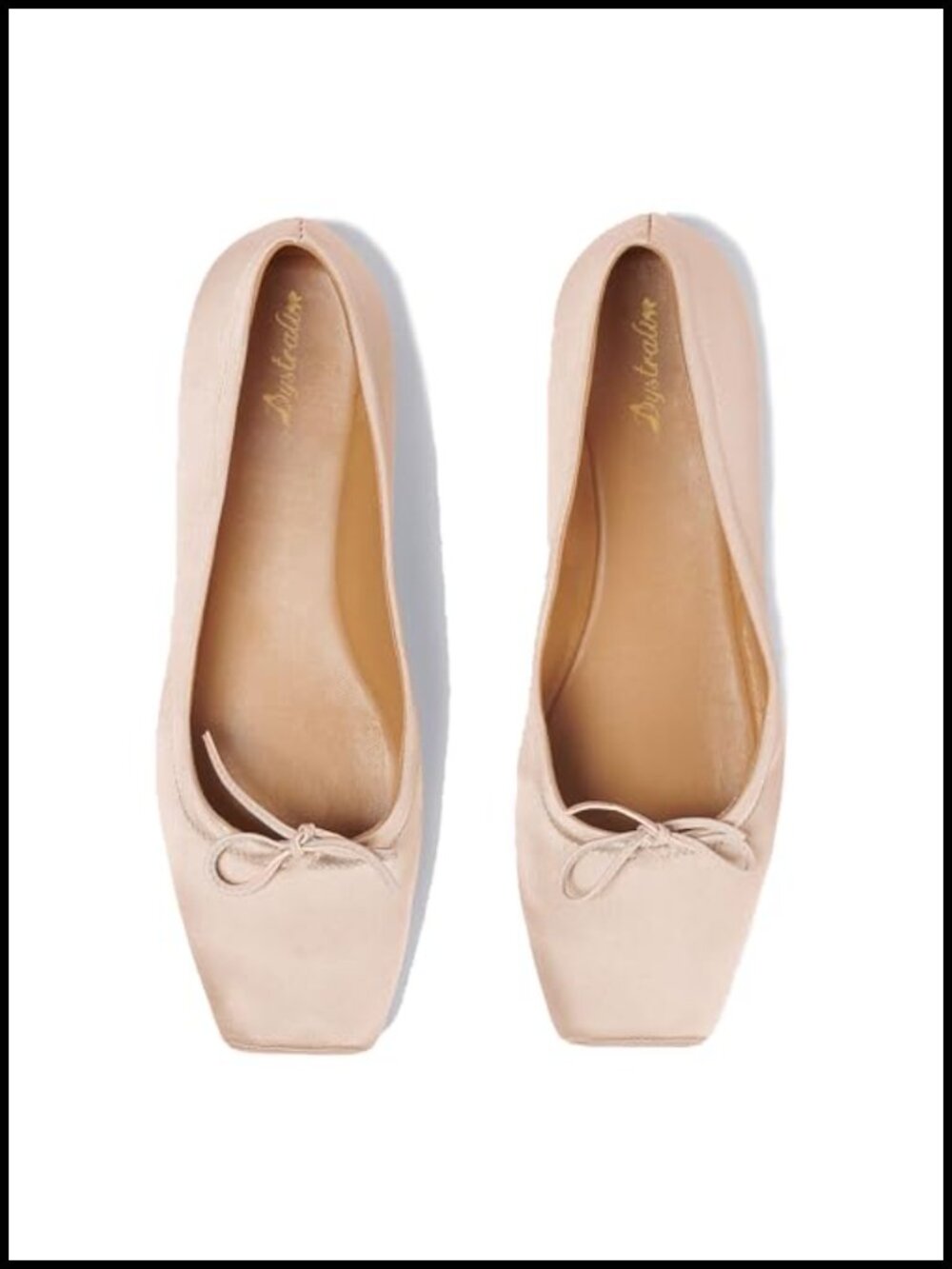 Square Toe Ballet Flats Bow Slip On Satin Flat Shoes Wedding Bridal Walking